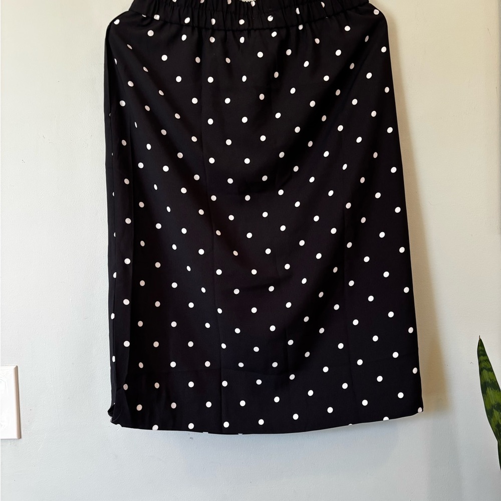 J. Crew Black and White Polka Dot casual Skirt - NWT